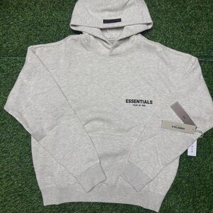 Light Oatmeal Essentials hoodie Medium